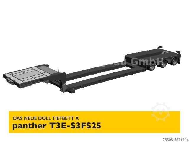 Dieplader oplegger DOLL Tiefbett T3E-S3FS25 panther