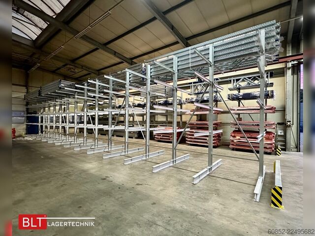 Rayonnage en porte-à-faux ca. 18,45 lfm Kragarmregal Doppelseitig H:400 cm 500 Kg/Arm