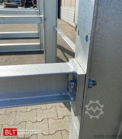 Rayonnage en porte-à-faux ca. 4,02 lfm. Kragarmregal  H: 350cm T: 137 cm , 500kg/Arm , 4 Lagerebenen