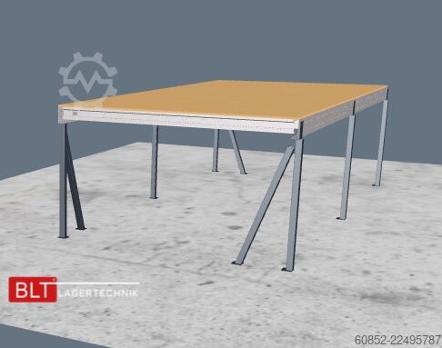 πλατφόρμα αποθήκευσης 5x10m Lagerbühne , Belastung : 500kg/qm Unterkante: 2,5m , ca. 50qm Systembühne