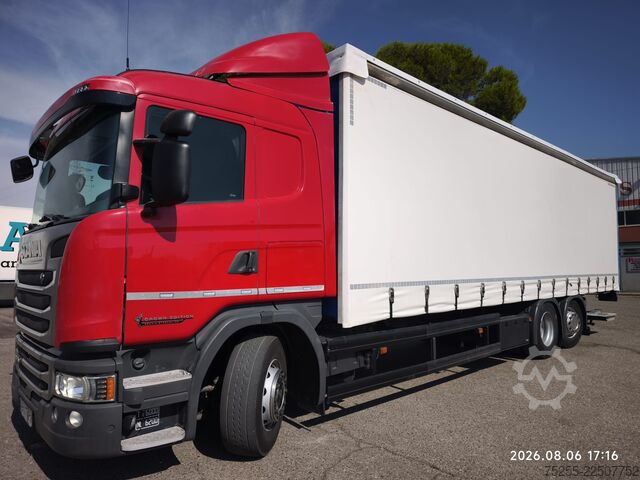 φορτηγό πλατφόρμα με μουσαμά SCANIA 26.450 G 6X2 EURO 6