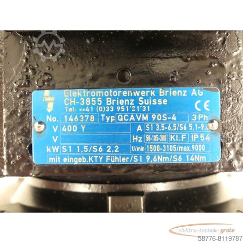 Unidad de control  Elektromotorenwerk Brienz QCAVM90S-4 Drehstrommotor SN:146378