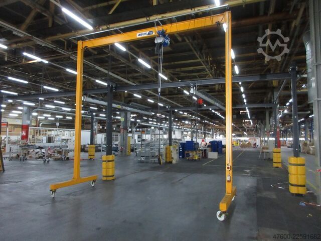 γερανογέφυρα με βραχίονα Abus LPK Portalkran Hallenkran Bockkran 4,8x5m 1000Kg 1t Abus Kettenzug rollbar