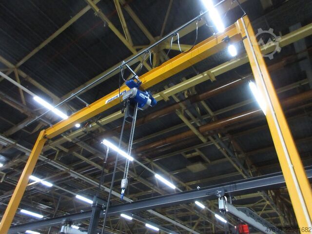 γερανογέφυρα με βραχίονα Abus LPK Portalkran Hallenkran Bockkran 4,8x5m 1000Kg 1t Abus Kettenzug rollbar
