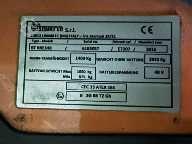 RRE 14 * Atex EX * Miretti 2G / Z1 * Triplex FFL * NEW battery !! BT RRE 14 * Atex EX * Miretti 2G / Z1 * Triplex FFL * NEW battery !!