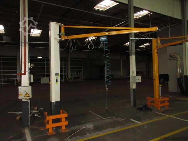 Svängkran Demag KBK Kran Drehkran Hallenkran L 3m Demag KBK1 250Kg + Demag DK Kettenzug