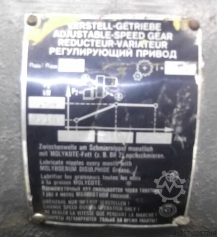 Instelbare tandwielmotor 0,75 kW 30-210 tpm Bauer DK94V10/216