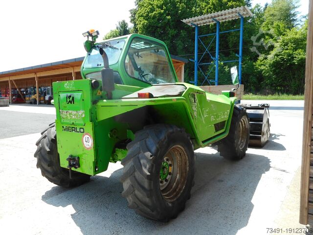 Carrello elevatore a braccio telescopico Merlo P33.7KT 2x Schaufel + Gabel