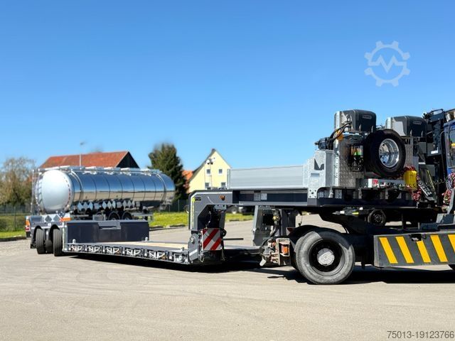 Tieflader-Sattelauflieger Zwangslenkung TRIDEC, Teleskopierbar