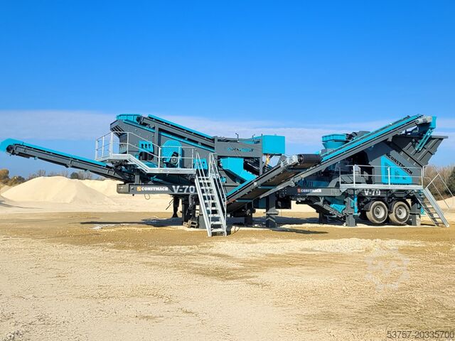 Breekinstallatie/mobiele breekinstallatie Constmach Mobile Crushing Plant Mobile Vertical Shaft Impact Crusher V70