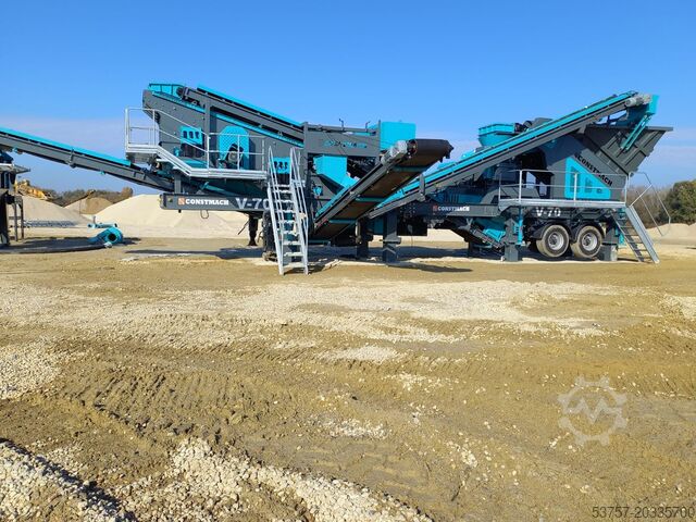Breekinstallatie/mobiele breekinstallatie Constmach Mobile Crushing Plant Mobile Vertical Shaft Impact Crusher V70