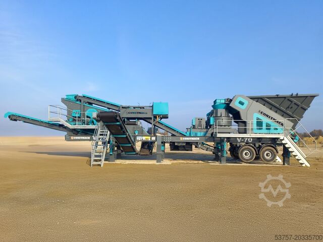 Breekinstallatie/mobiele breekinstallatie Constmach Mobile Crushing Plant Mobile Vertical Shaft Impact Crusher V70