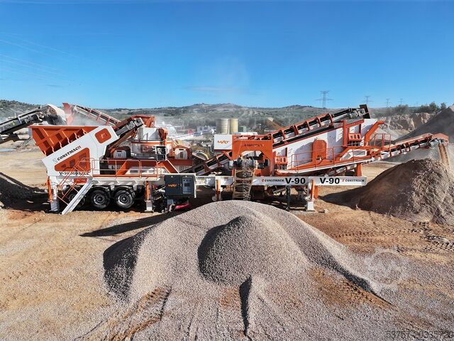 Equipamento de britagem/planta de britagem móvel Constmach Mobile Crushing Plant Mobile Vertical Shaft Impact Crusher V80