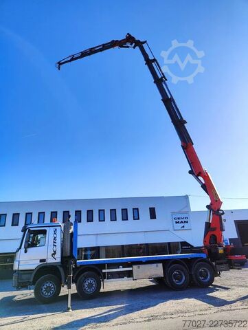 Plataforma de carga Mercedes-Benz Actros 4151 V8 8x4 Palfinger PK78002 + Fly Jib ...