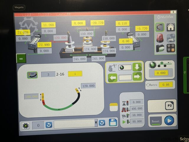 CNC profile bending machine center 35 Ton INDUCTAFLEX AL-3