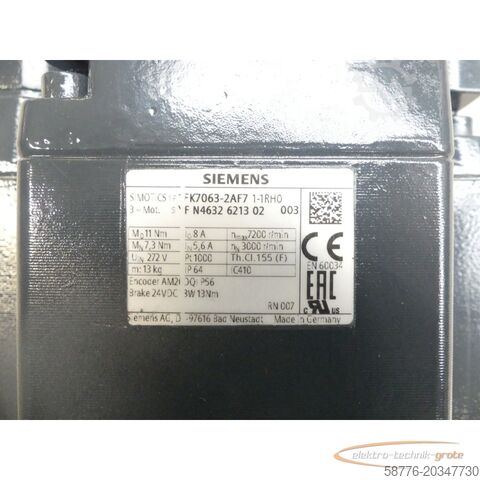 Control unit Siemens 1FK7063-2AF71-1RH0 YFN4632621302003 generalüberholt - 12 Mon. Gewährl.