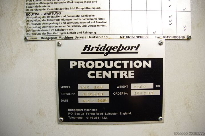 Vertikalna maљinske centar BRIDGEPORT VMC 600/22