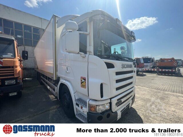 Kutu kamyonu Scania G420 6x2, Liftachse, Hiab LBW, Motor defekt!