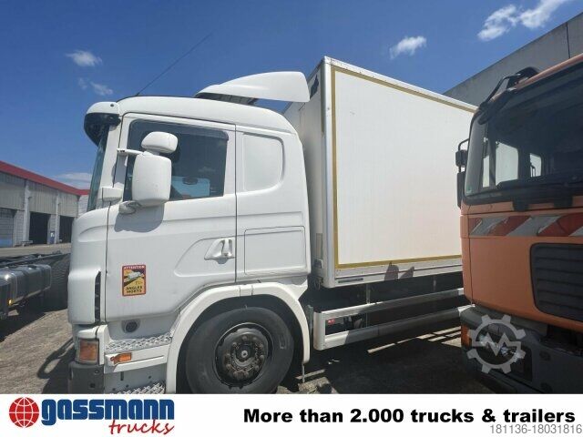 Kutu kamyonu Scania G420 6x2, Liftachse, Hiab LBW, Motor defekt!