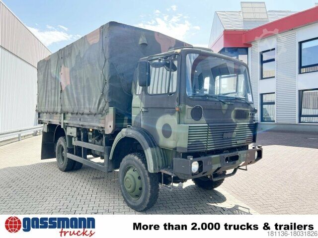 Camião de plataforma Iveco 110-17 AW 4x4, Ex-Bundeswehr, Küche