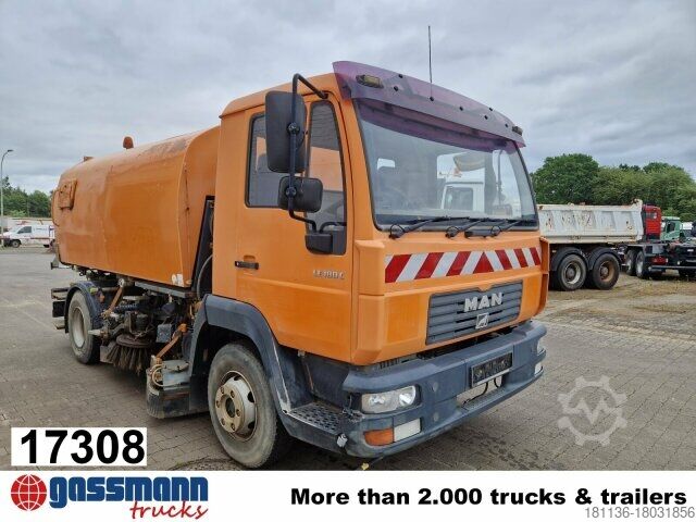 Silniční zametač MAN TGL 12.180 , Bucher Kehrmaschine CF 50