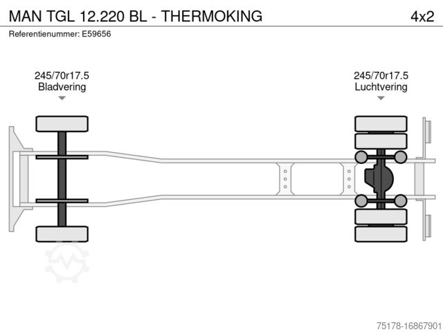 Kølet/frosset transport MAN TGL 12.220 BL - THERMOKING