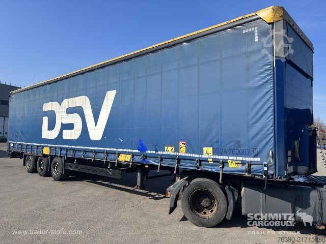 Open semitrailer with tarp Schmitz Cargobull Semitrailer Curtainsider Mega
