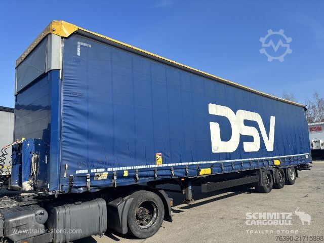Open semitrailer with tarp Schmitz Cargobull Semitrailer Curtainsider Mega