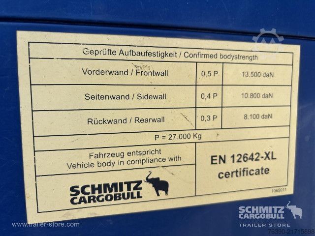 Open semitrailer with tarp Schmitz Cargobull Semitrailer Curtainsider Mega