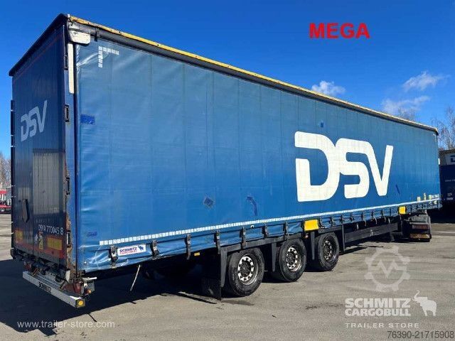 Open semitrailer with tarp Schmitz Cargobull Semitrailer Curtainsider Mega