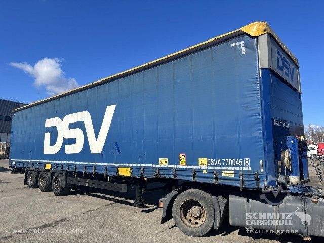 Open semitrailer with tarp Schmitz Cargobull Semitrailer Curtainsider Mega