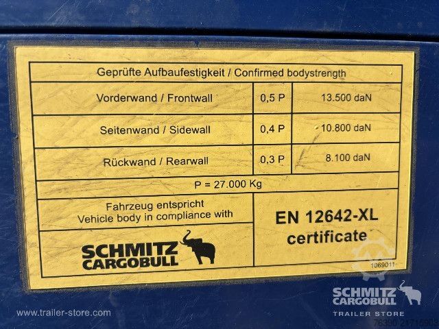 Open semitrailer with tarp Schmitz Cargobull Semitrailer Curtainsider Mega