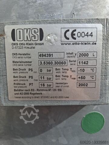 Persluchttank OKS 2000L