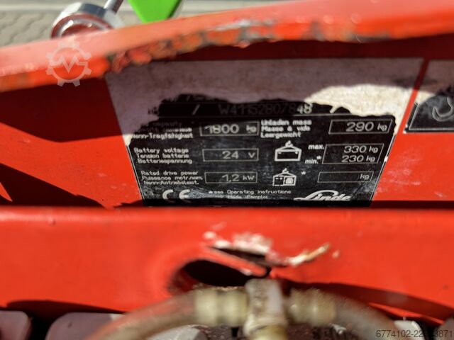 χειροκίνητο παλετοφόρο Linde T18--EK
