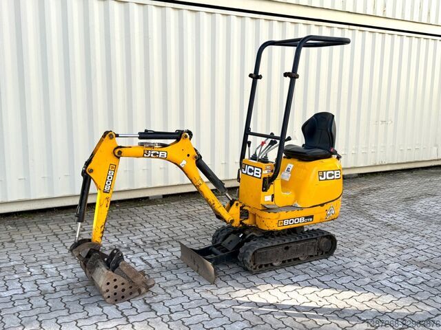 Minigraver JCB 8008 CTS / 2021 BJ / 733 H / 2 x Löffel