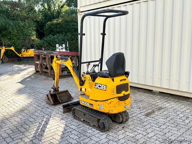Minigraver JCB 8008 CTS / 2021 BJ / 733 H / 2 x Löffel