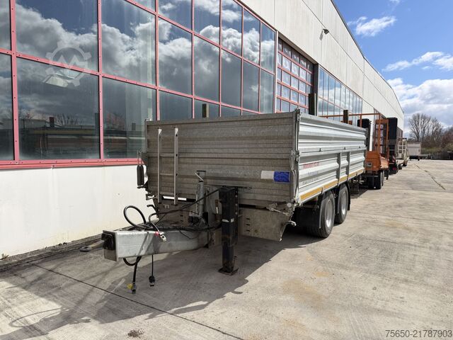 Remolque de troncos Möslein DTD18  19 t Tandemkipper- Tieflader + Steckrungen, Breite Reifen