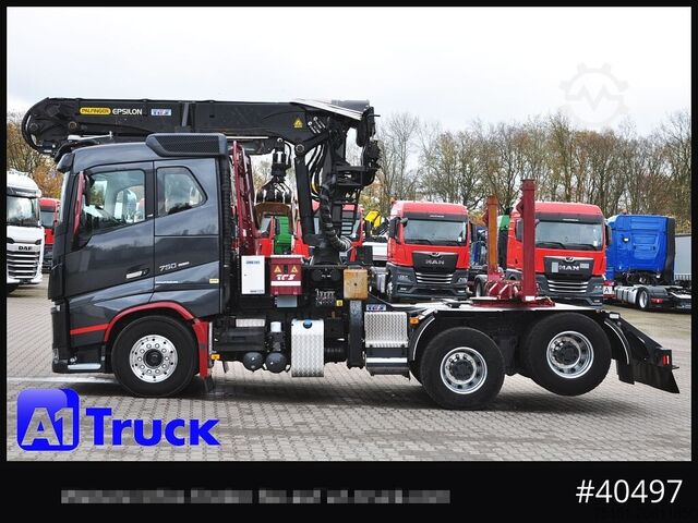 Spezial-LKW VOLVO FH16 750, Langholz, Palfinger, Liftachse, 6x4,