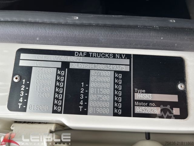 Camion benne DAF XF 480 SSC*ALU Kipper*45m³*231TKM*Vollluft*Alcoa