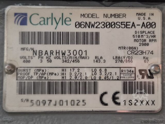 Chiller Carrier 30 HXC 265