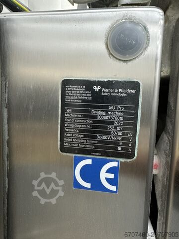 AUTOMATIC DOUGH DIVIDER AND ROUNDER Werner & Pfleiderer MU PRO