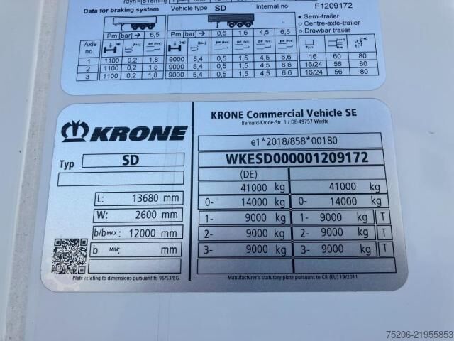 Semirimorchio frigorifero Krone Cool Liner Duoplex Steel Standard
