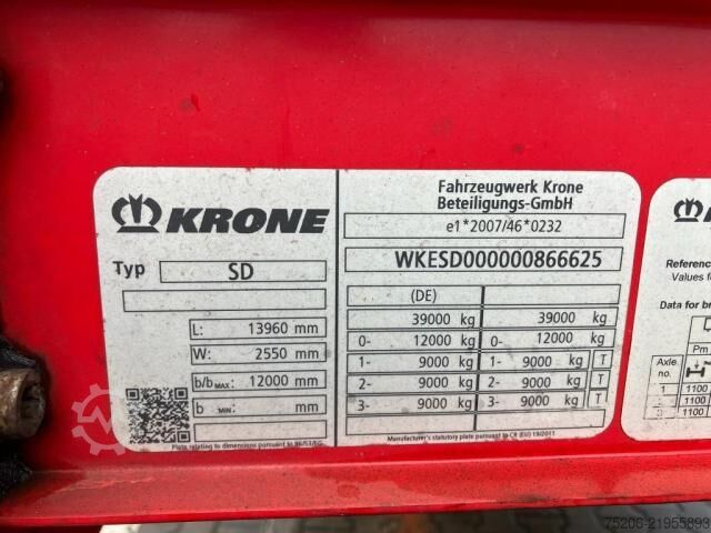 Semi-remorque Krone Plateau Standard