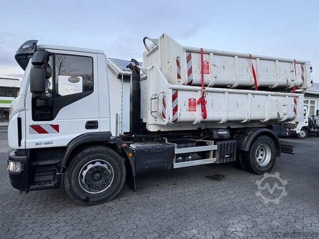 Roll-off tipper truck iveco Euro Cargo 180E32 4x2 Abrollkipper Teleskoparm