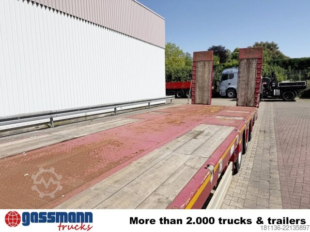Semiremorcă cu platformă joasă  FSML 2 B1, Liftachse, Verbr. auf 3m, hydr. Rampen