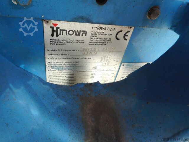 Raupenarbeitsbühne Hinowa 19.65-3S Lightlift Bi-Energie 18,8m