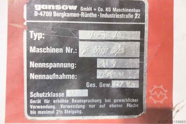 Antriebsachse mit Getriebemotor Gansow 70 BF 70  11500