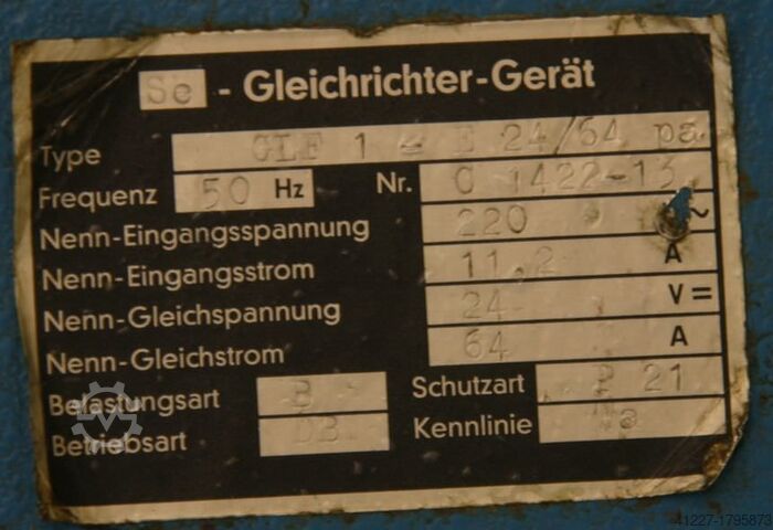 Nabíječka pro vysokozdvižné vozíky 24 V 64 A Hoppecke GLF 1-E24/64