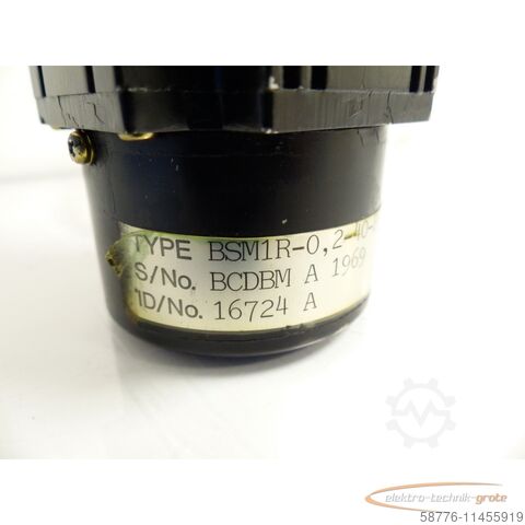 Baldor Motor Baldor BSM1R-0,2-40-B5 Servomotor  SN: BCDBMA1969 + Planetengetriebe