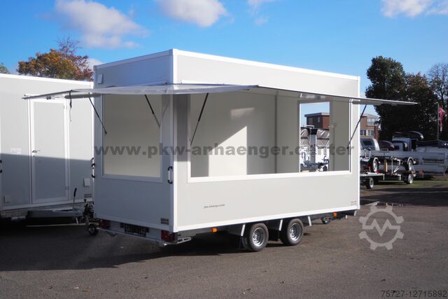 Salgstrailer Verkaufsanhänger SellerH-XLT 2500kg 420x200x230cm 2x Klappe Planendreieck Hochlader